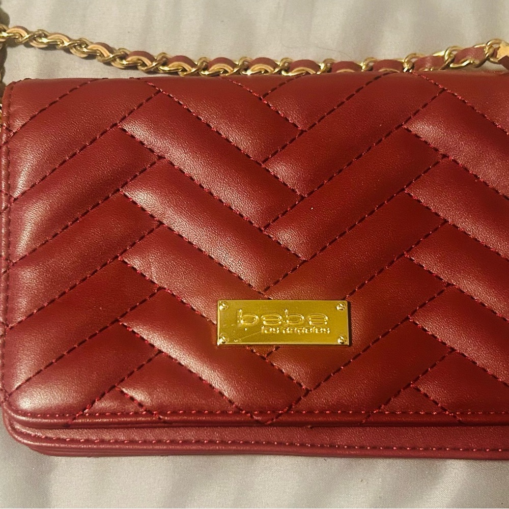 Bebe Red Quilted Women's Bag